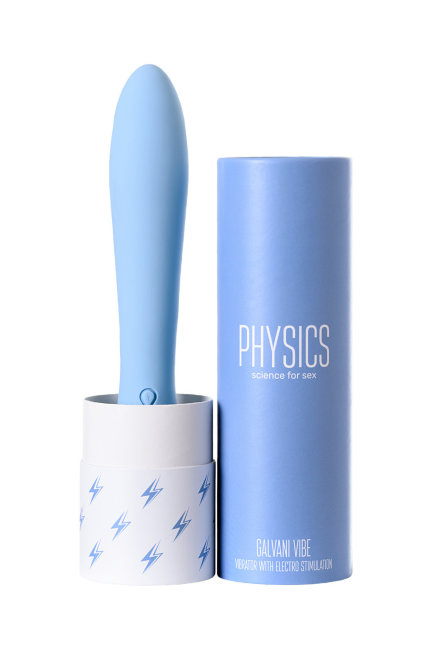 Силиконовый вибратор с электростимуляцией