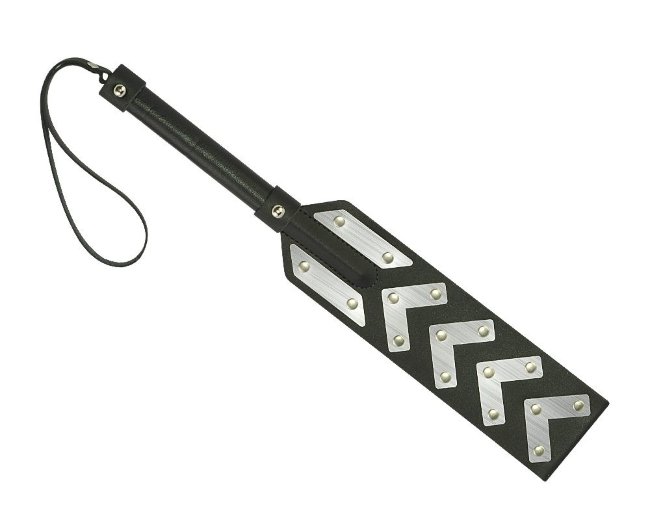 Педл из натуральной кожи с имитацией металлических пластин Педл из натуральной кожи с имитацией металлических пластин