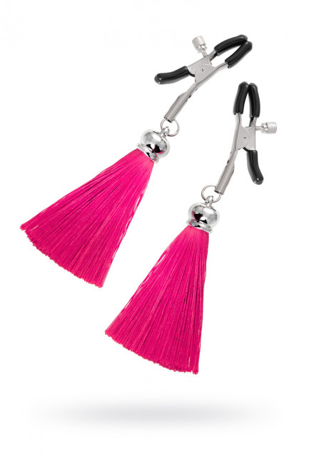 Сосковые зажимы прищепки с кисточками из шелка Сосковые зажимы прищепки с кисточками из шелка