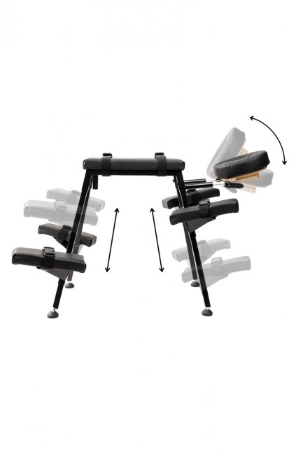 BDSM скамья с подголовником и четырьмя опорами для рук и ног