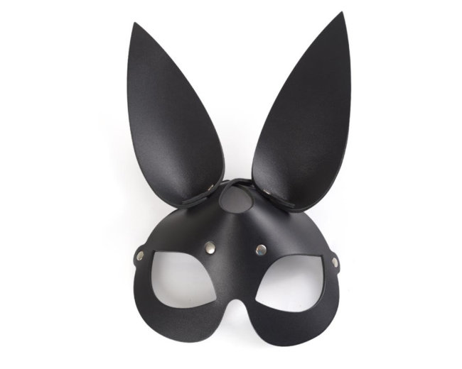Игровая кожаная маска зайчика