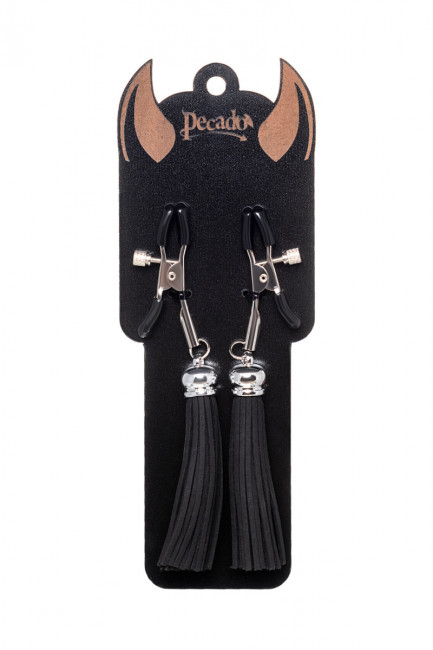 Зажимы прищепки с кисточками из замши Зажимы прищепки с кисточками из замши