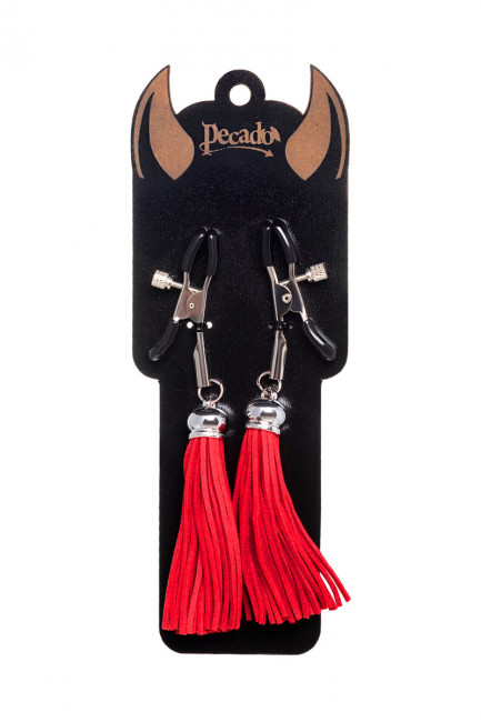 Зажимы прищепки с кисточками из замши Зажимы прищепки с кисточками из замши