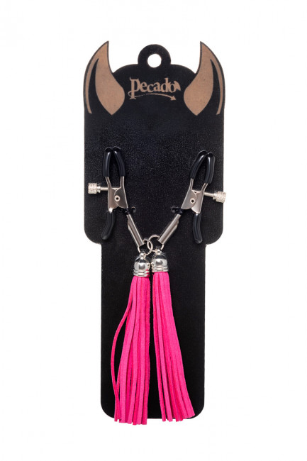 Зажимы прищепки с кисточками из замши Зажимы прищепки с кисточками из замши