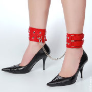 Оковы для ног из натуральной кожи с велюровой подкладкой Оковы для ног из натуральной кожи с велюровой подкладкой