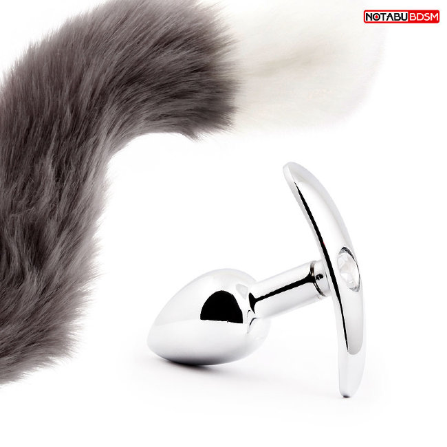 Игровой набор в сером цвете с ушками и хвостик со съемным хвостиком Игровой набор в сером цвете с ушками и хвостик со съемным хвостиком