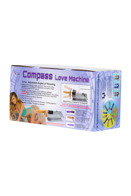 Удобная и компактная секс-машина с двумя насадками Удобная и компактная секс-машина с двумя насадками