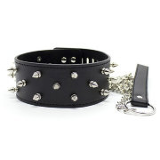 Эротический ошейник с шипами по всей длине