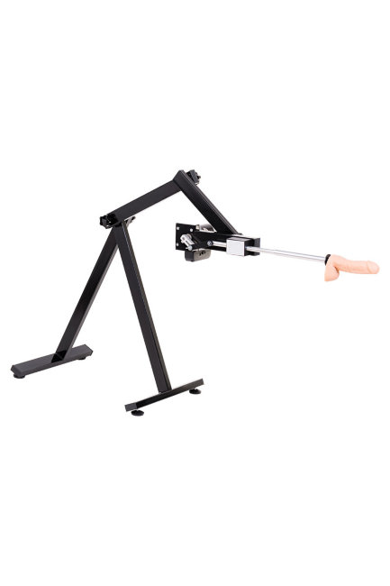 Секс-машина с двумя насадками на металлическом каркасе