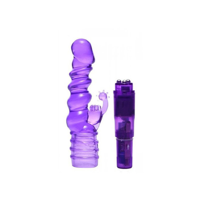 Небольшой секс-вибратор с дополнительной насадкой