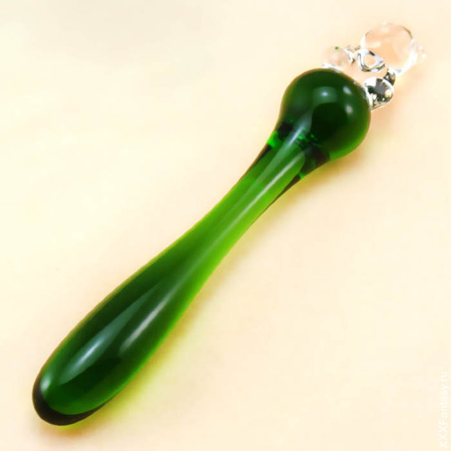 Стимулятор из стекла с украшением в форме мишки Стимулятор из стекла с украшением в форме мишки