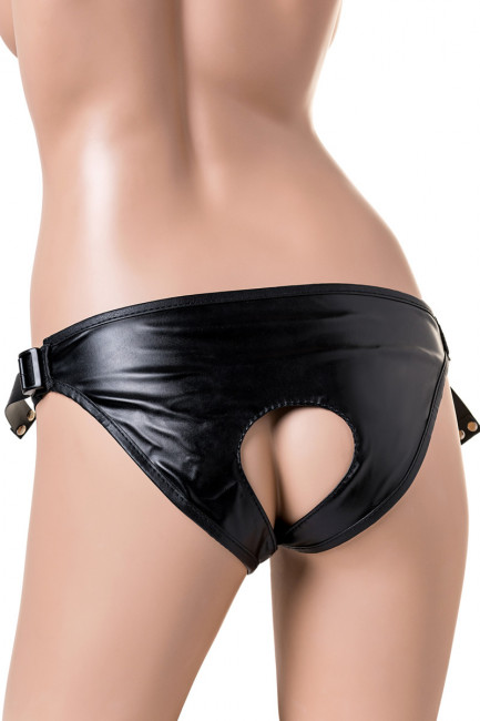 Мягкие трусики с двумя насадками для страпона