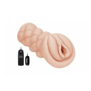 Мягкий и упругий мастурбатор с вибрацией Satisfaction Vibro Sweet Pussy