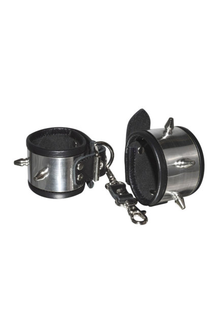 Наручники с декоративной отделкой под металл с массивными шипами Наручники с декоративной отделкой под металл с массивными шипами