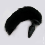 Черный хвост для попки Черный хвост для попки