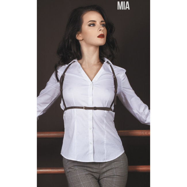 Кожаная портупея под грудь