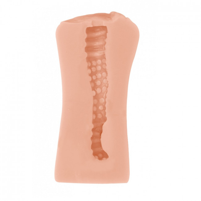 Реалистичный мастурбатор с вибро кольцом