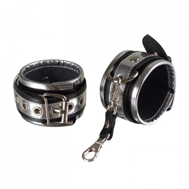 Дерзкие наручники из натуральной кожи на цепочке