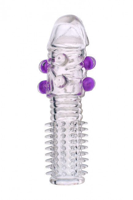 Насадка с шариками и шипами для стимуляции во время секса Насадка с шариками и шипами для стимуляции во время секса