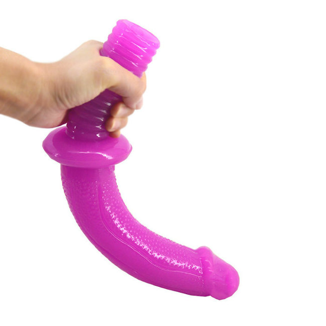 Большой силиконовый фаллос с ручкой Большой силиконовый фаллос с ручкой