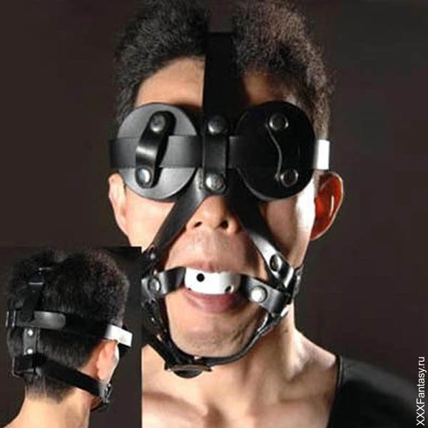 Сбруя на лицо с шорами на глаза и кляпом