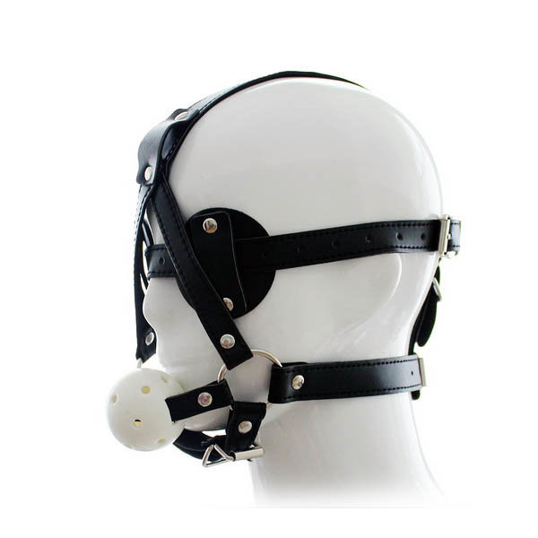 Сбруя на лицо с шорами на глаза и кляпом