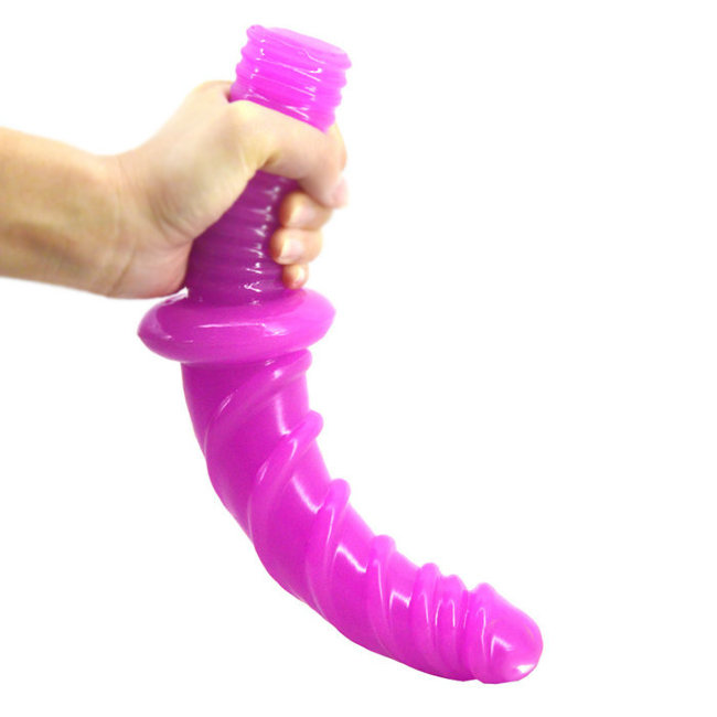 Ребристый фаллос с ручкой