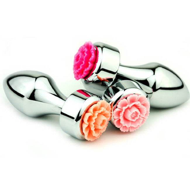 Маленькая анальная втулка с украшением в виде цветка Маленькая анальная втулка с украшением в виде цветка