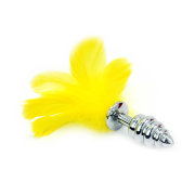 Рельефная пробка украшение с перьевым хвостиком Рельефная пробка украшение с перьевым хвостиком