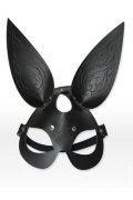 Эффектная кожаная маска Зайки с экстравагантным узором