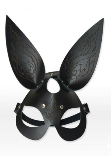 Эффектная кожаная маска Зайки с экстравагантным узором Эффектная кожаная маска Зайки с экстравагантным узором