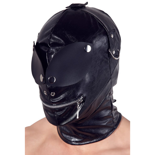 BDSM шлем с молнией и шорами BDSM шлем с молнией и шорами