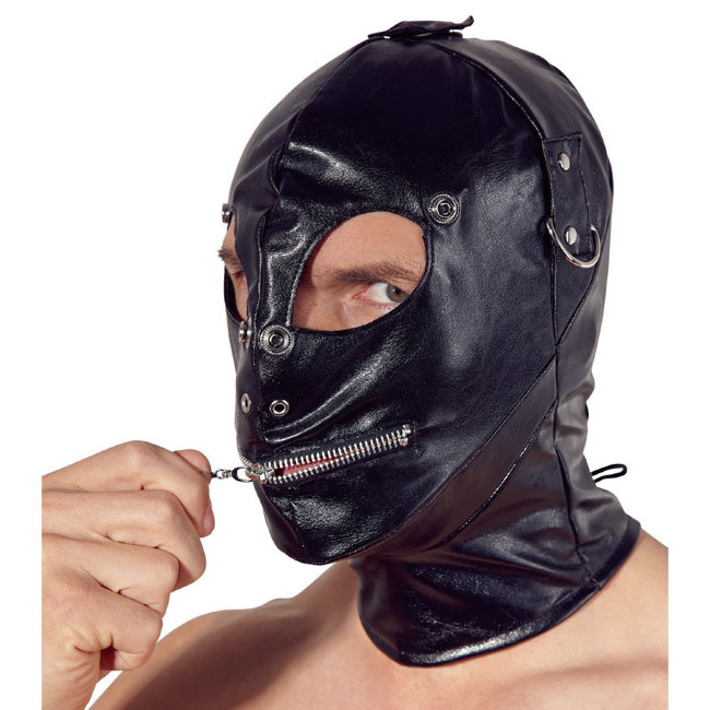 BDSM шлем с молнией и шорами BDSM шлем с молнией и шорами