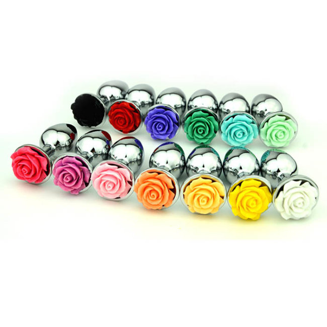 Маленький анальный плаг с украшением в форме розы Маленький анальный плаг с украшением в форме розы