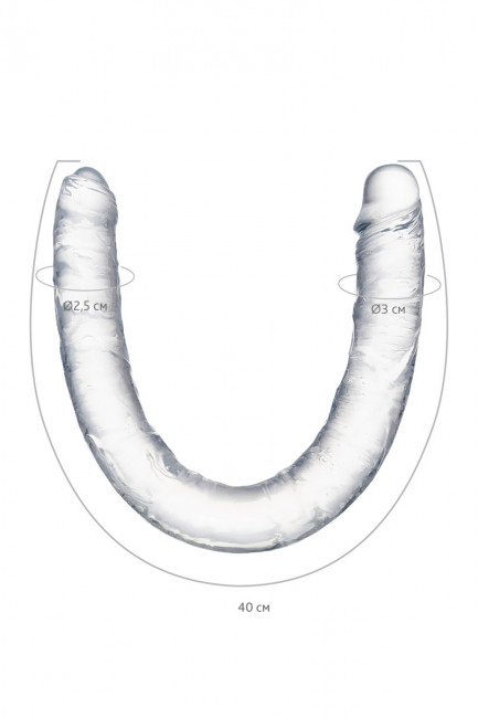 Фаллоимитатор двусторонний прозрачный Фаллоимитатор двусторонний прозрачный