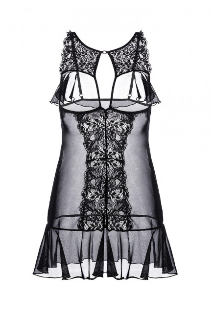 Черное мини платье с открытой грудью Черное мини платье с открытой грудью