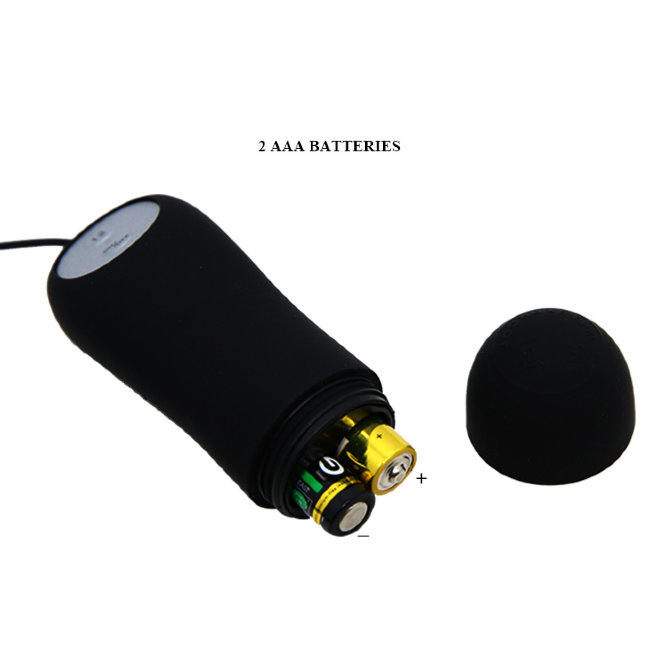 Чёрная анальная пробка с пультом управления