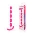 Гибкая силиконовая анальная цепочка ярко розового цвета