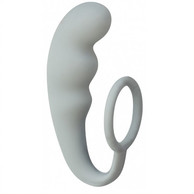 Стимулятор с эрекционным кольцом для анального массажа