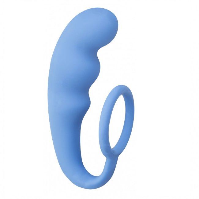 Стимулятор с эрекционным кольцом для анального массажа