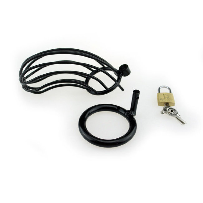 Клетка для члена из стали черного цвета Клетка для члена из стали черного цвета