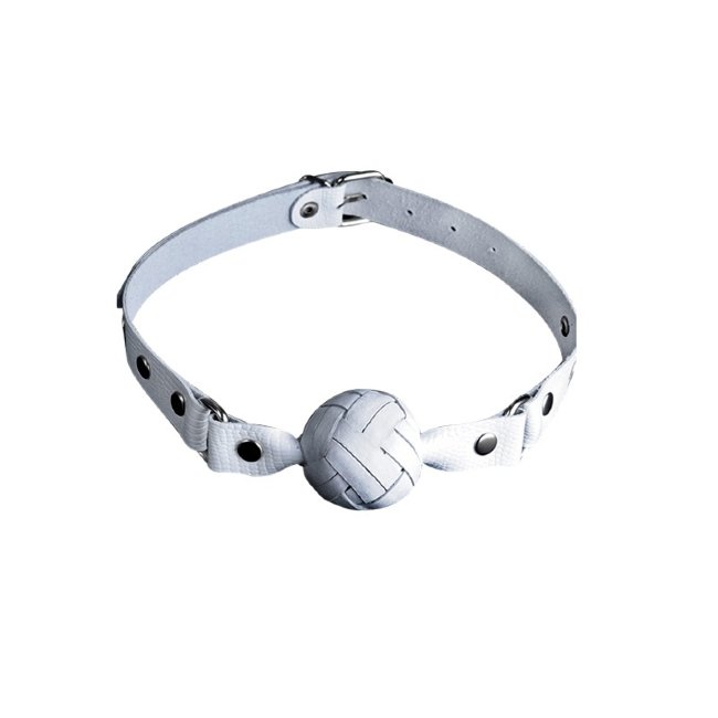 Кожаный плетённый кляп