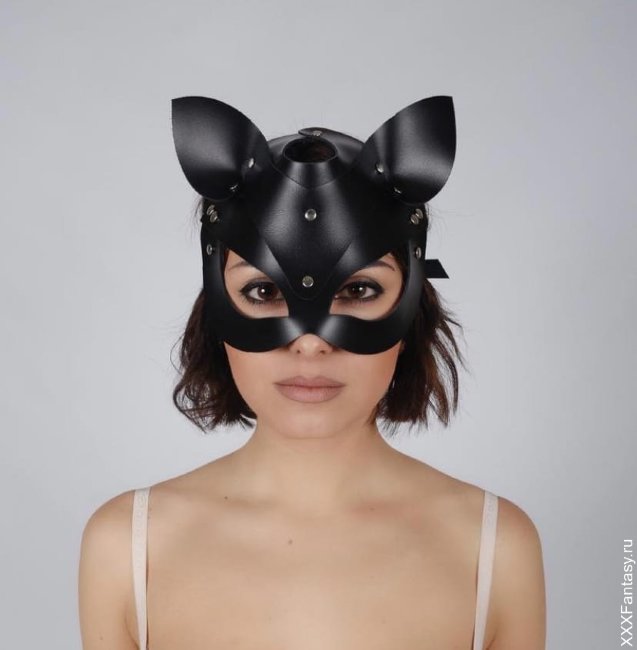 Маска Кошки из натуральной кожи Маска Кошки из натуральной кожи