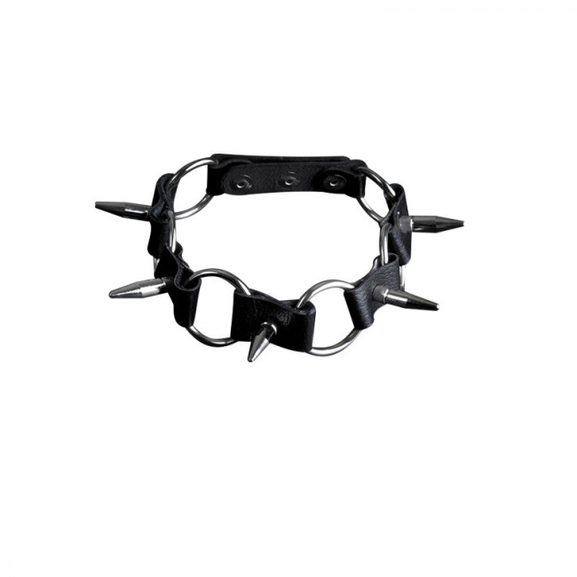 Секс ошейник с кольцами и длиннными шипами Секс ошейник с кольцами и длиннными шипами