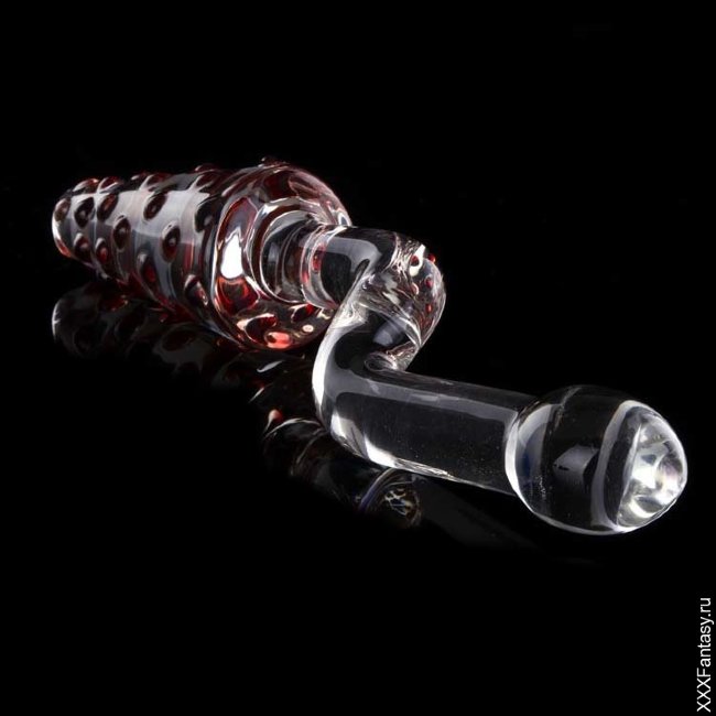 Пупырчатый стеклянный стимулятор с рукоятью Пупырчатый стеклянный стимулятор с рукоятью