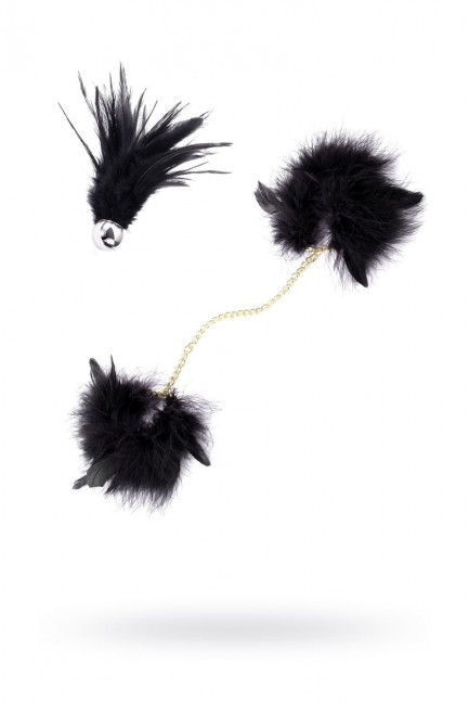 Красивый набор с наручниками и щекоталкой Красивый набор с наручниками и щекоталкой