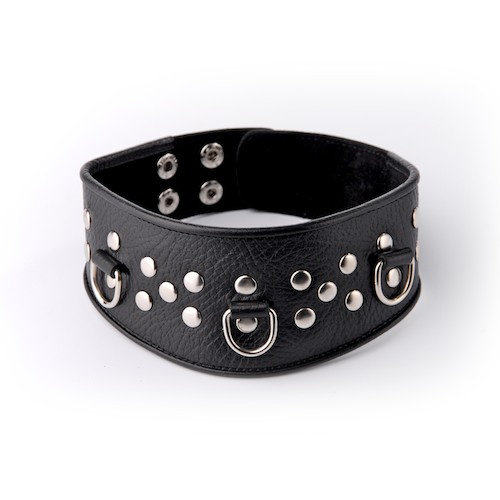 БДСМ ошейник из натуральной кожи