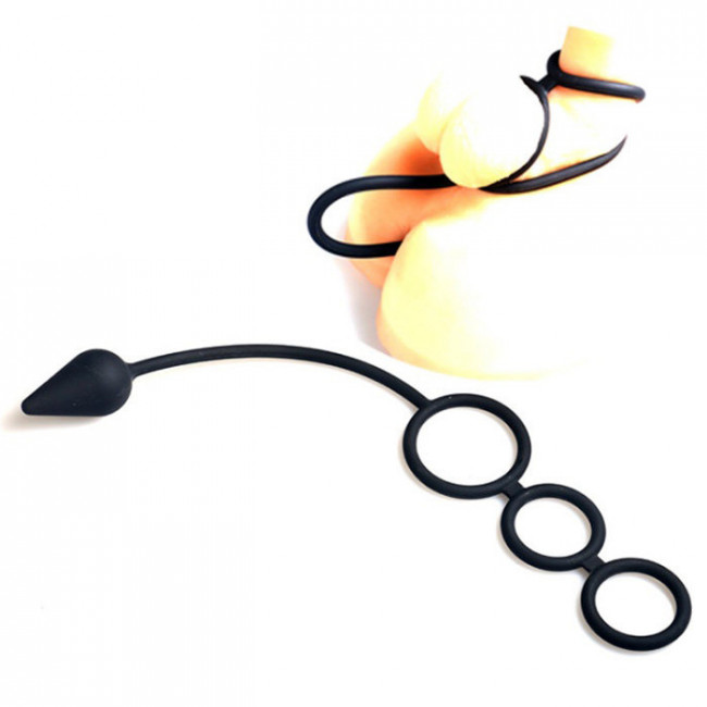 Анальная пробка с кольцами