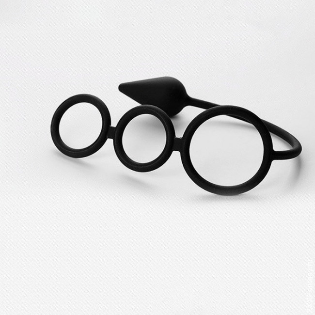 Анальная пробка с кольцами