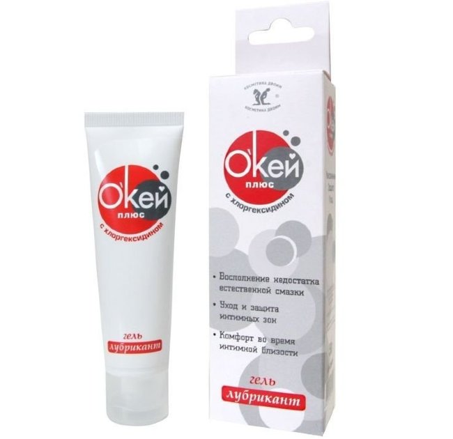 Бактерицидная интимная-смазка с хлоргескидином Окей плюс Бактерицидная интимная-смазка с хлоргескидином Окей плюс